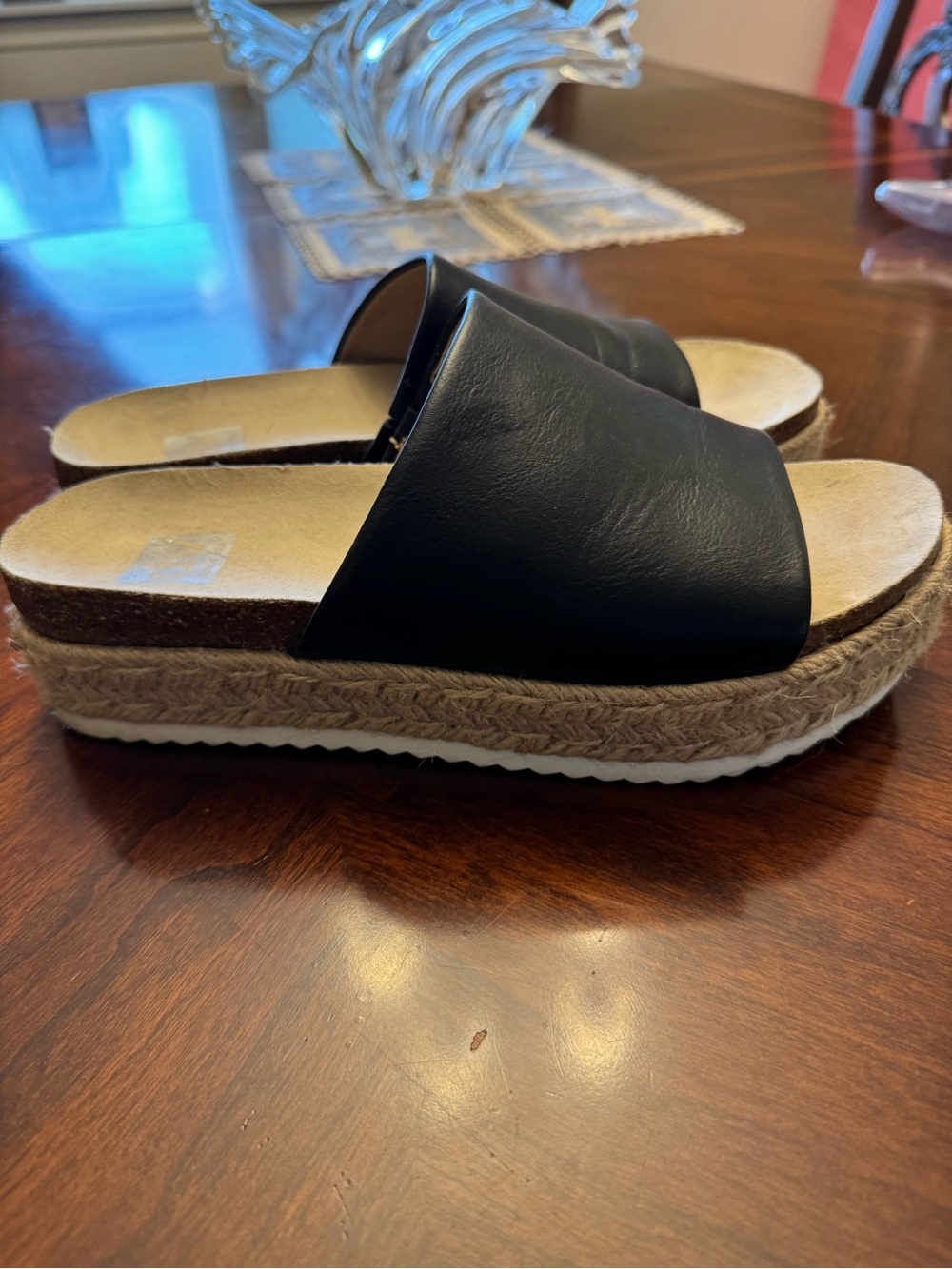Dolce Vita Black Wide-Band Slide Sandals - Picture 2 of 5